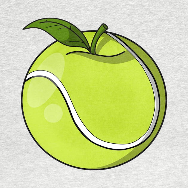 Is it an apple or a tennis ball... Or maybe its both by Fruit Tee